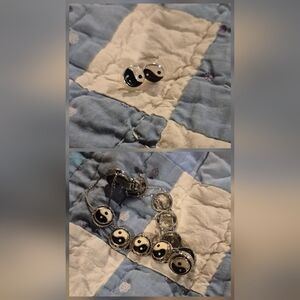 Black and White Yin Yang Earrings